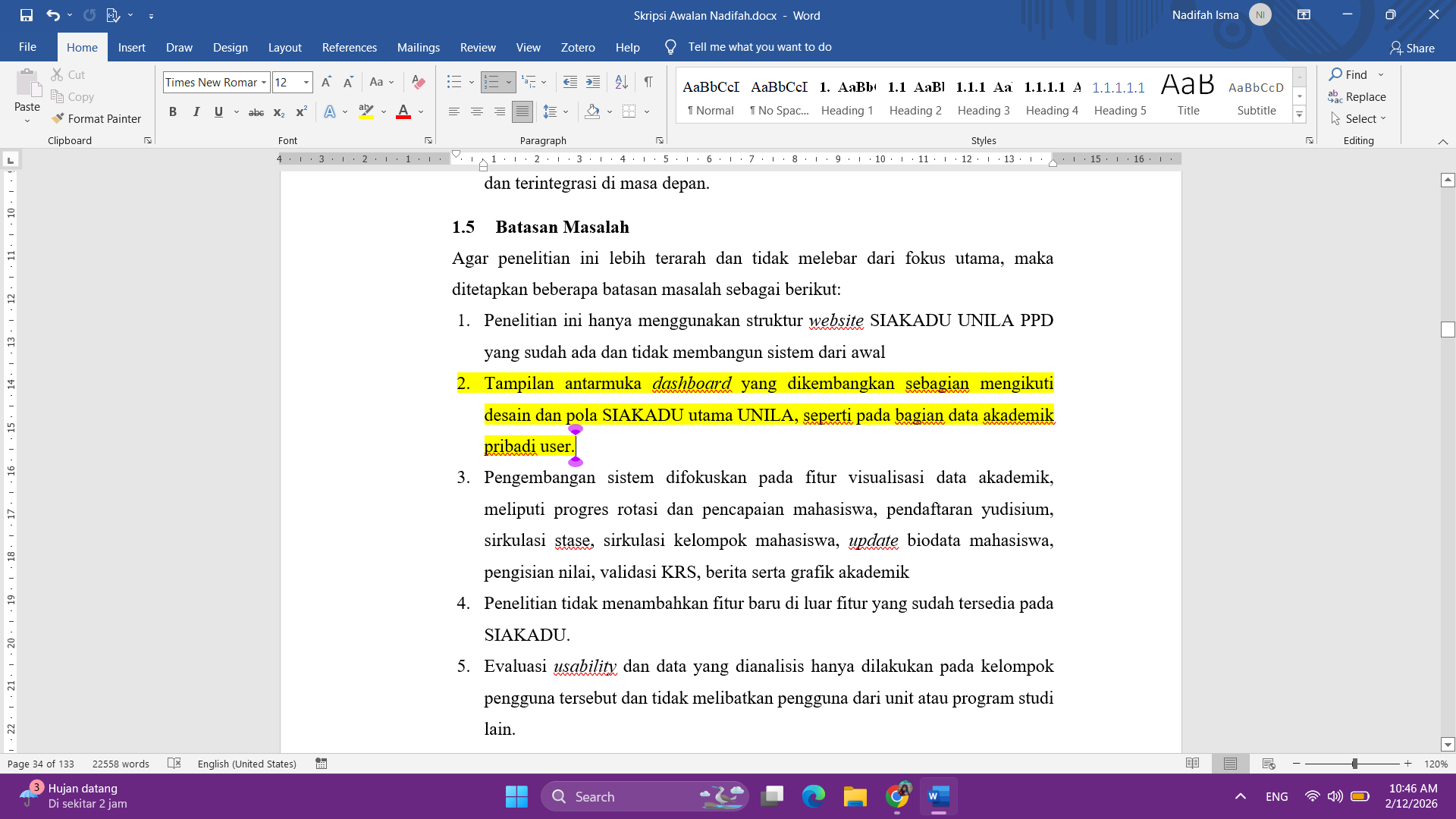 Log Book: NADIFAH ISMA AULIA